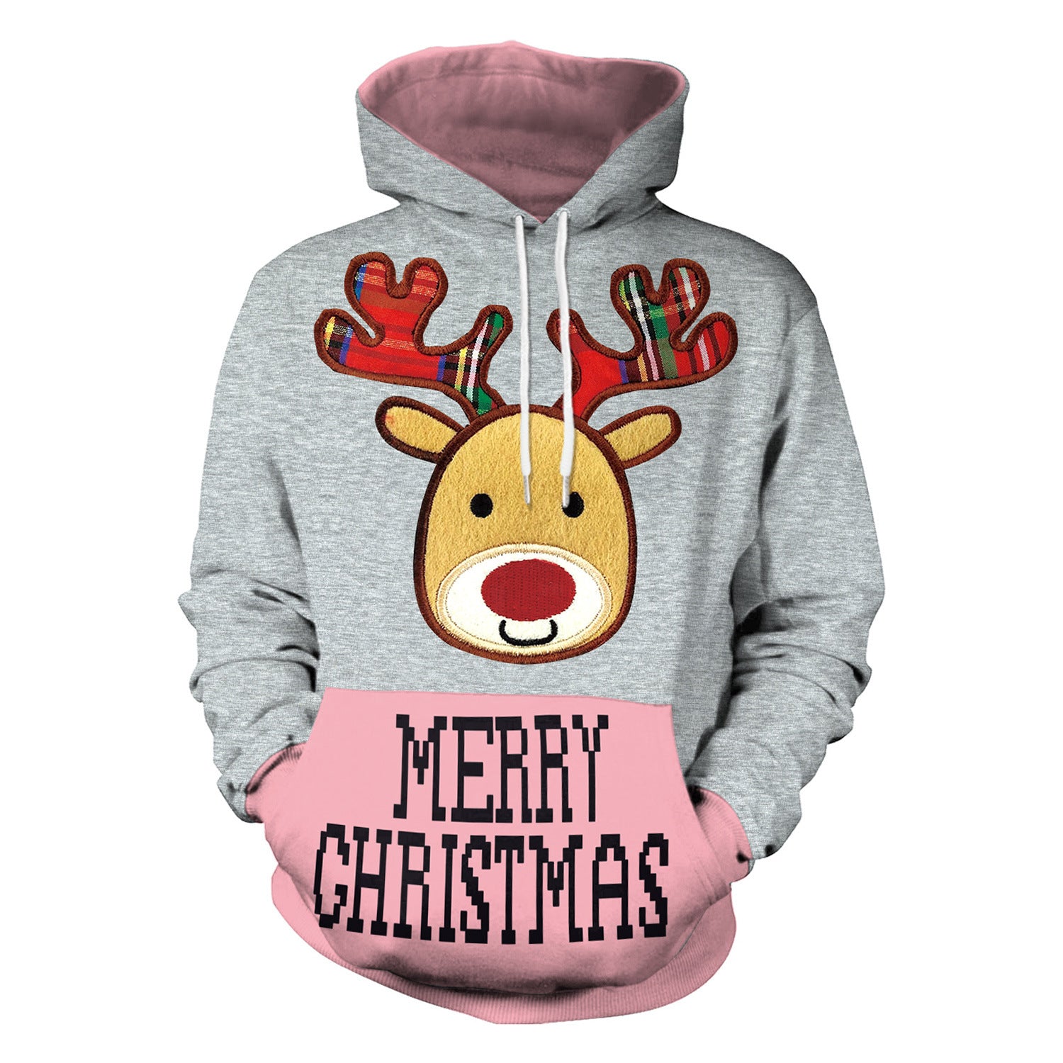 Festive Christmas Hooded Sweater Dress for Women