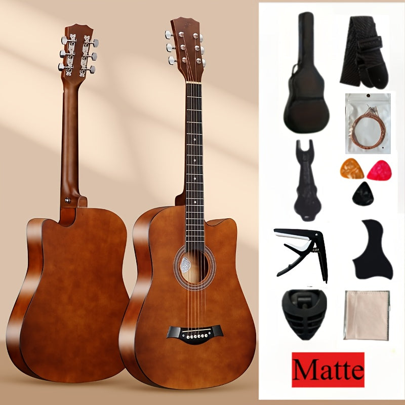 38-Inch Premium Acoustic Folk Guitar Starter Kit with Accessories