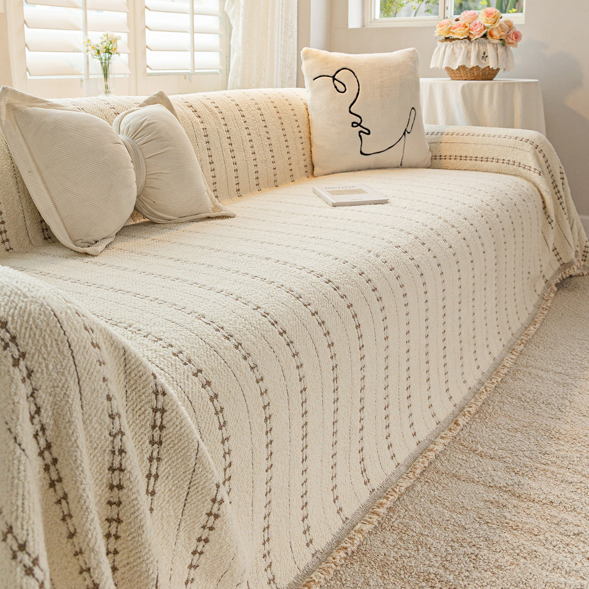 Velvet Sofa Cover All-season Universal Fit
