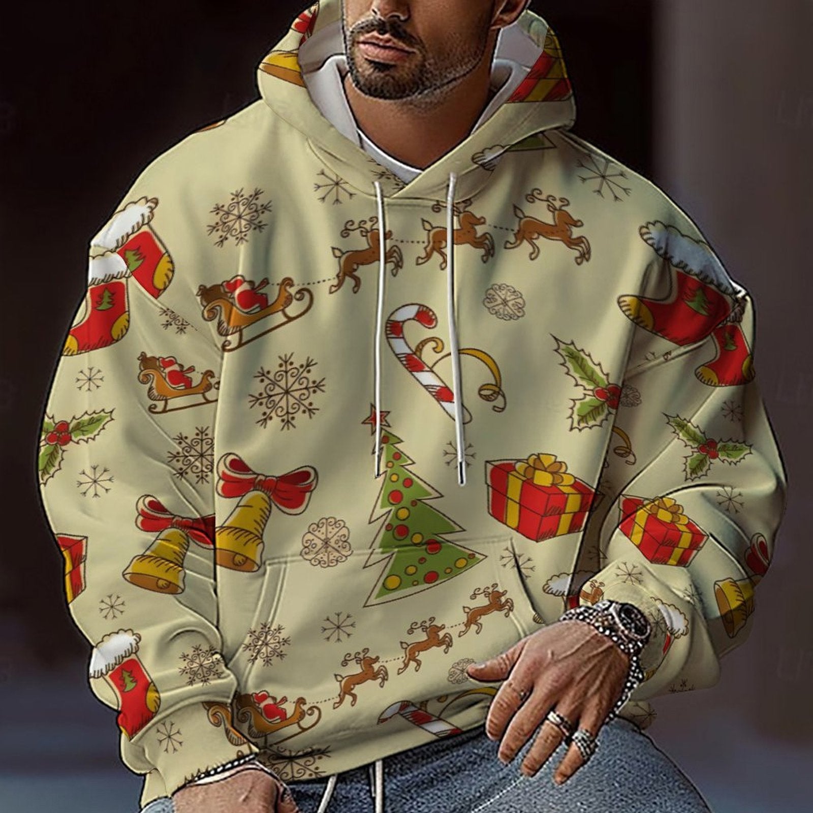 Men's Digital Print Sports Hoodie