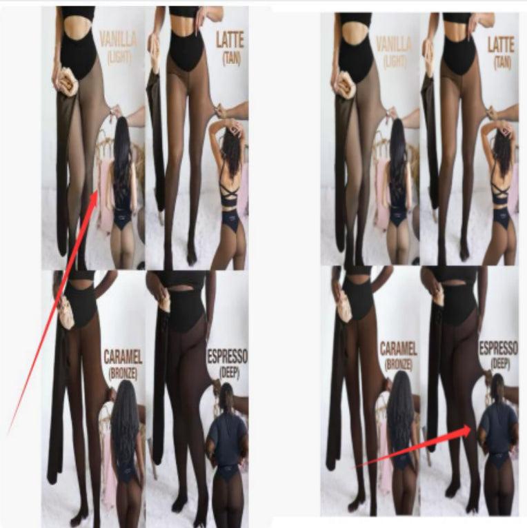 Winter Warm Translucent Fleece-Lined Shaping Leggings