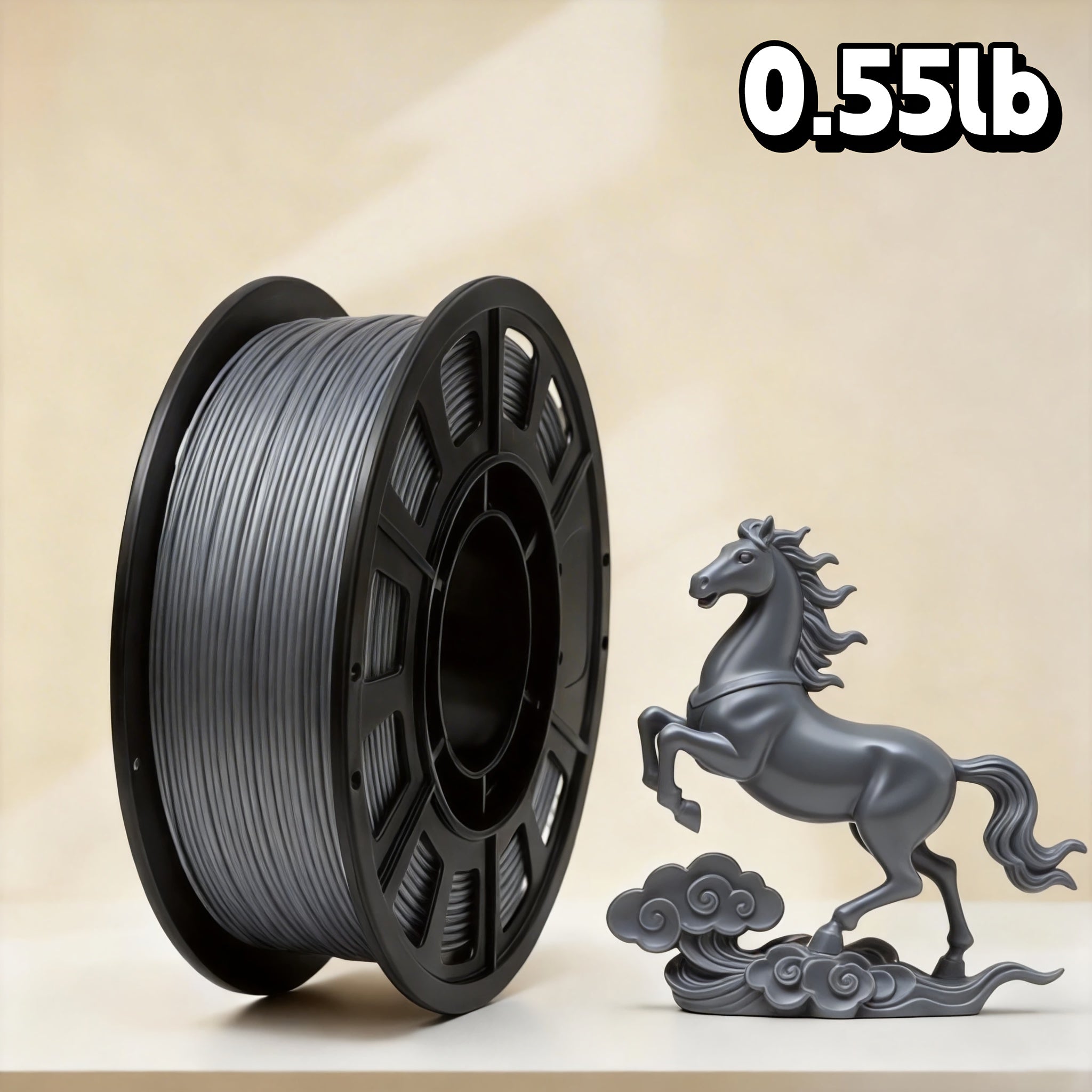 PLA 1.75mm 3D Printer Filament 250g Spool – Rapid Color Change, Low Shrinkage, ±0.02mm Precision