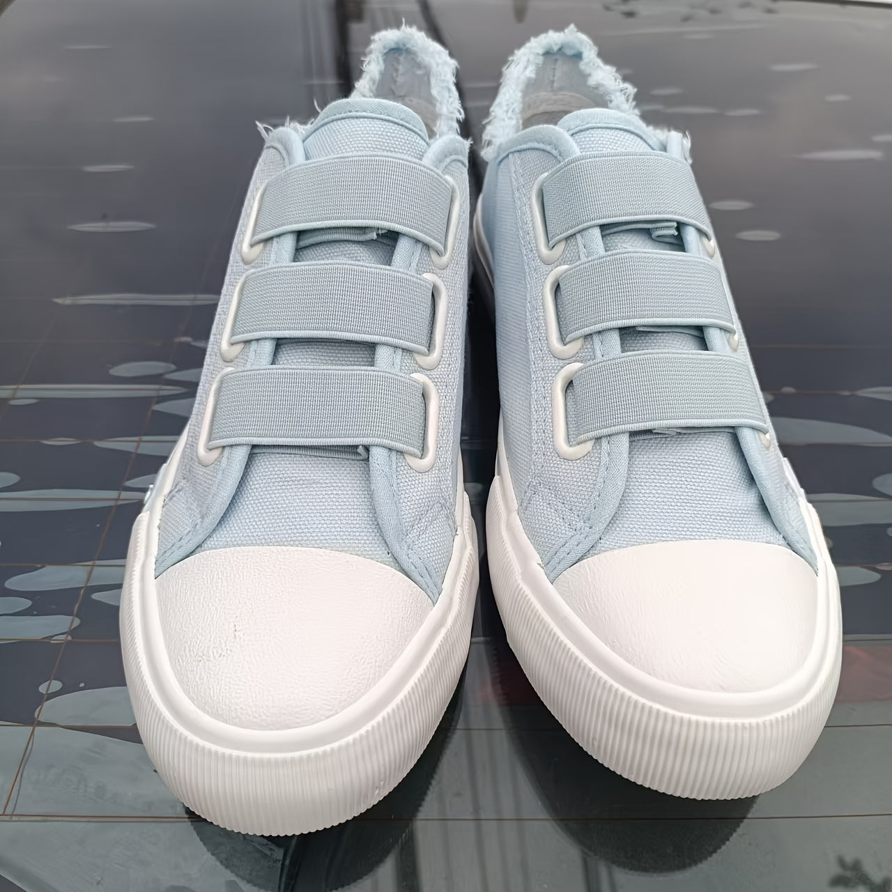 Elastic Band Slip-On Casual Shoes for Women