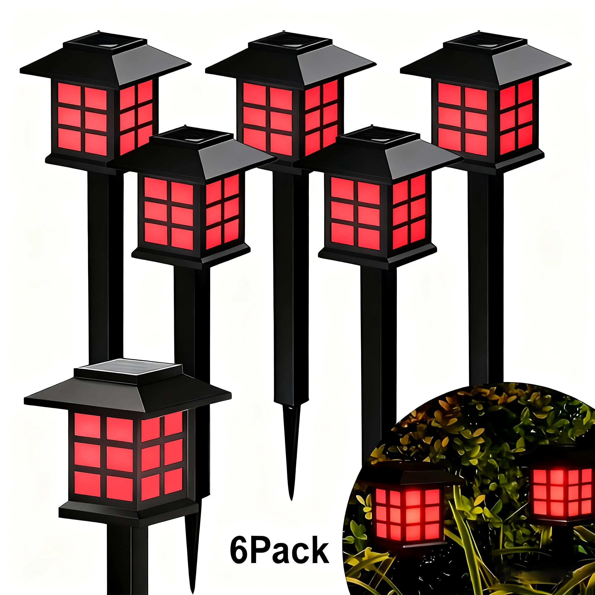 24/12/6pcs Halloween Solar Outdoor Lights, IP44 Waterproof Walkway Lights, LED Landscape Lighting Garden Lights, Suitable For Walkways, Driveways, Courtyards And Lawns, Solar Garden Decorations...