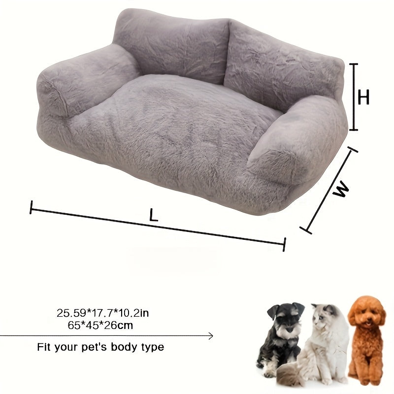 Extra Large All-season Warm Dog Bed & Cat Bed - Thickened Plush Pet Sofa Bed With Soft Cushioned Surface, Spacious Indoor Dog Cage Mat For Large Breeds, Cozy Durable Pet Bed For Dogs And Cats,