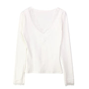 Elegant Lace Trim V-Neck Women's Camisole & Undershirt