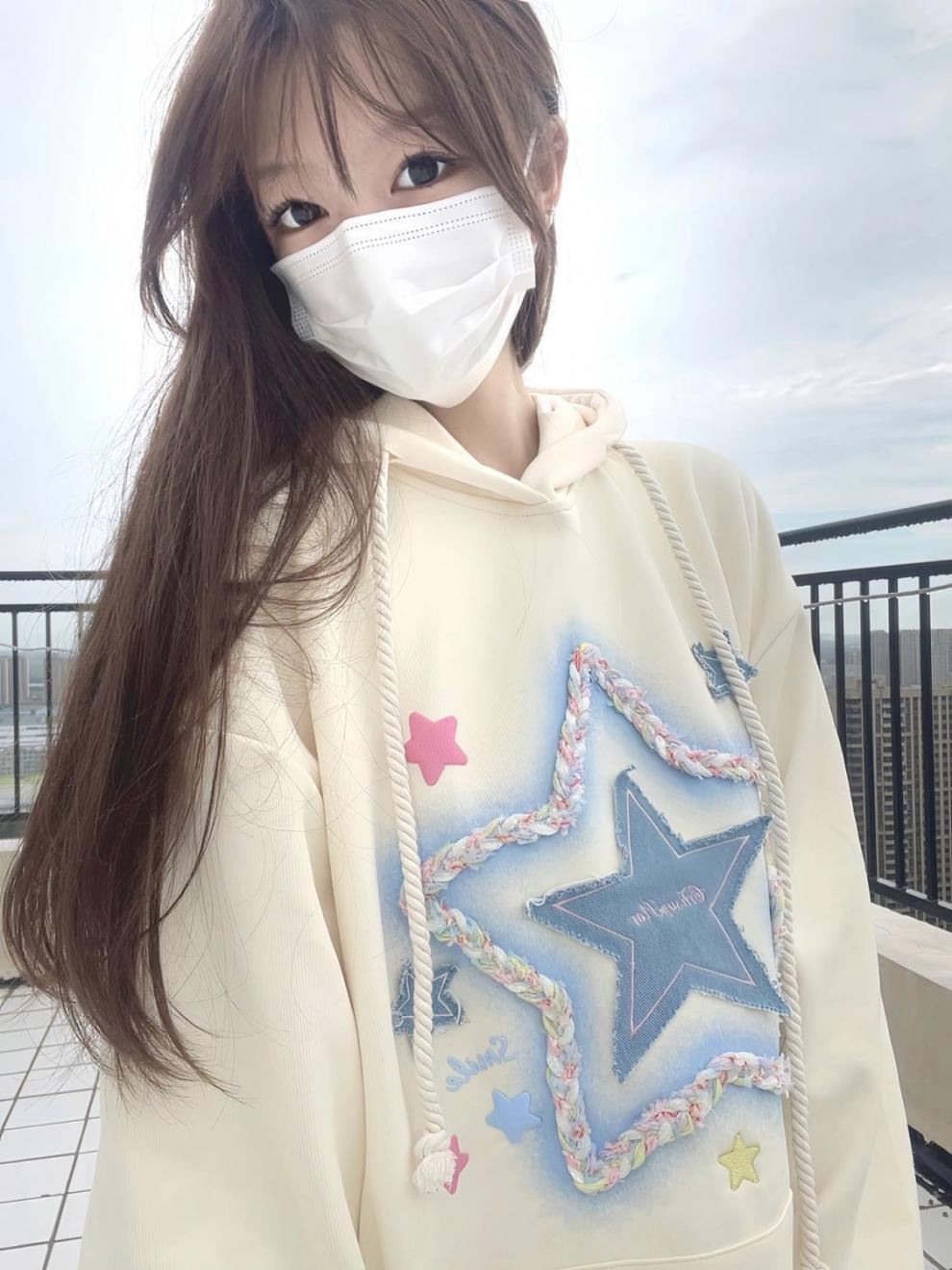 Embroidered Niche Design Hooded Sweatshirt