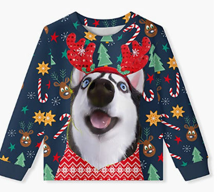 Men's Cute Animal Knit Pullover Sweatshirt
