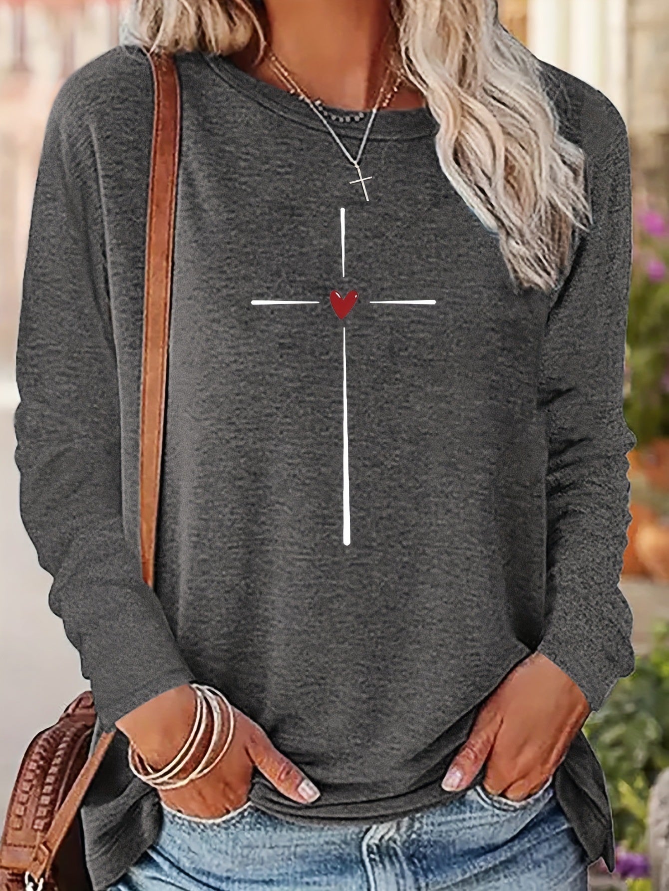 Plus Size 3D Printed Casual Long Sleeve Hoodie