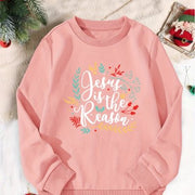 Festive Christmas Girls' Sports Sweater - Cozy & Stylish