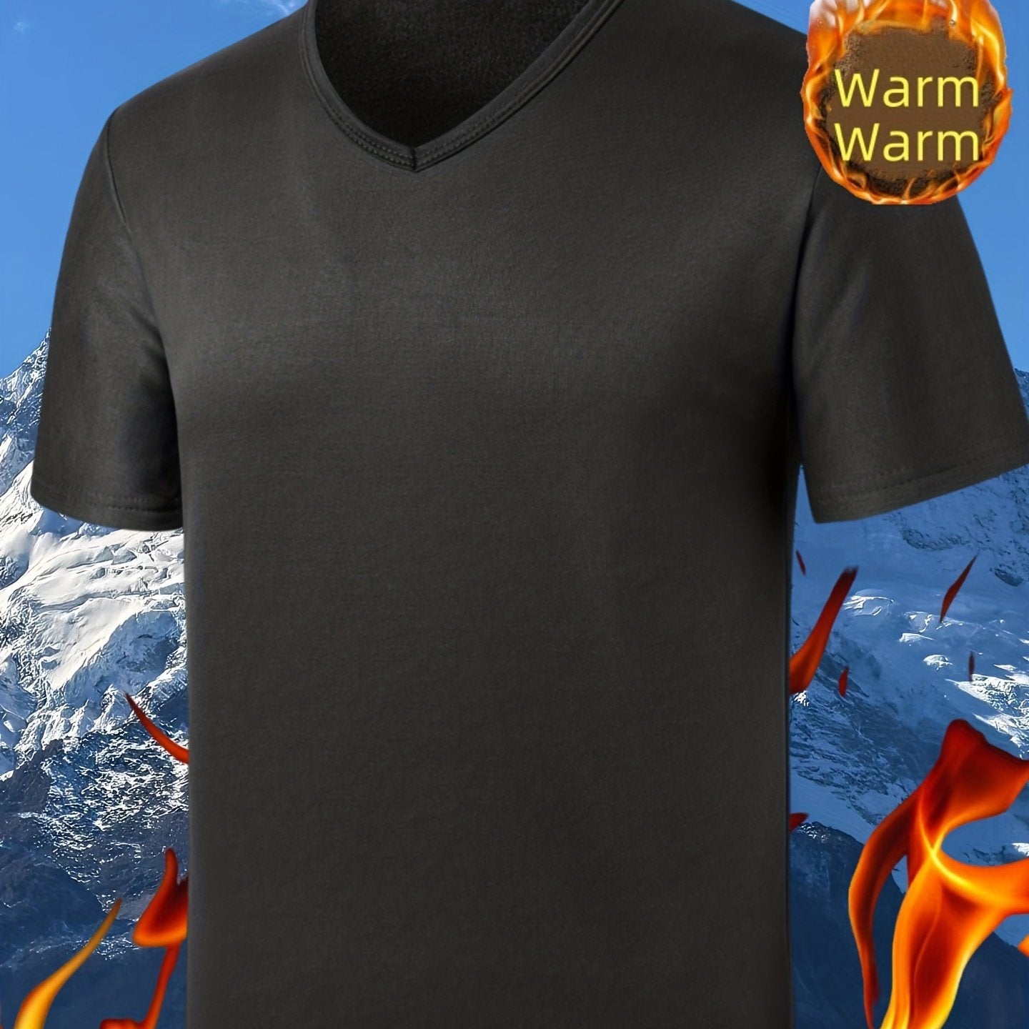 Women's Short Sleeve Thermal V-Neck Top