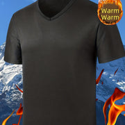 Women's Short Sleeve Thermal V-Neck Top