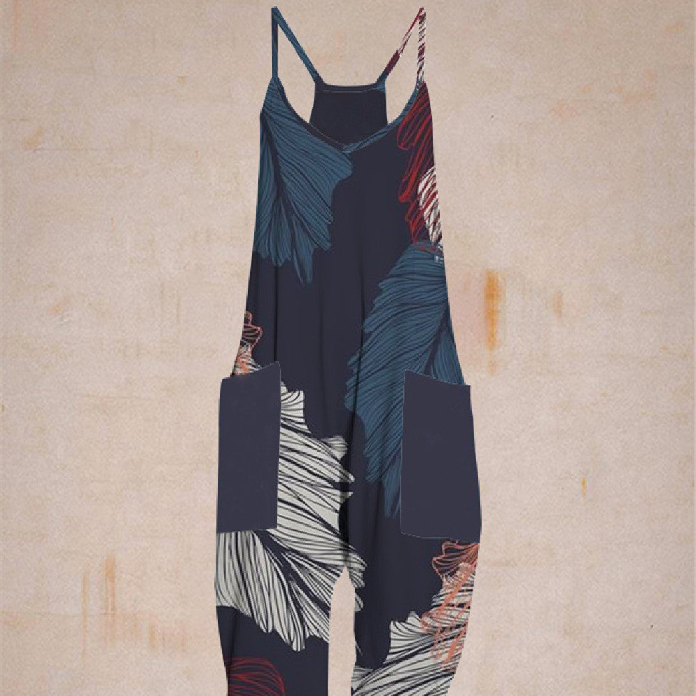 Fashion Personality Sports Straight Women's Jumpsuit