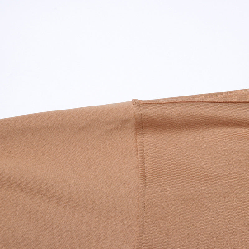 Women's Loose Scarf Collar Irregular Long Sleeve Sweatshirt