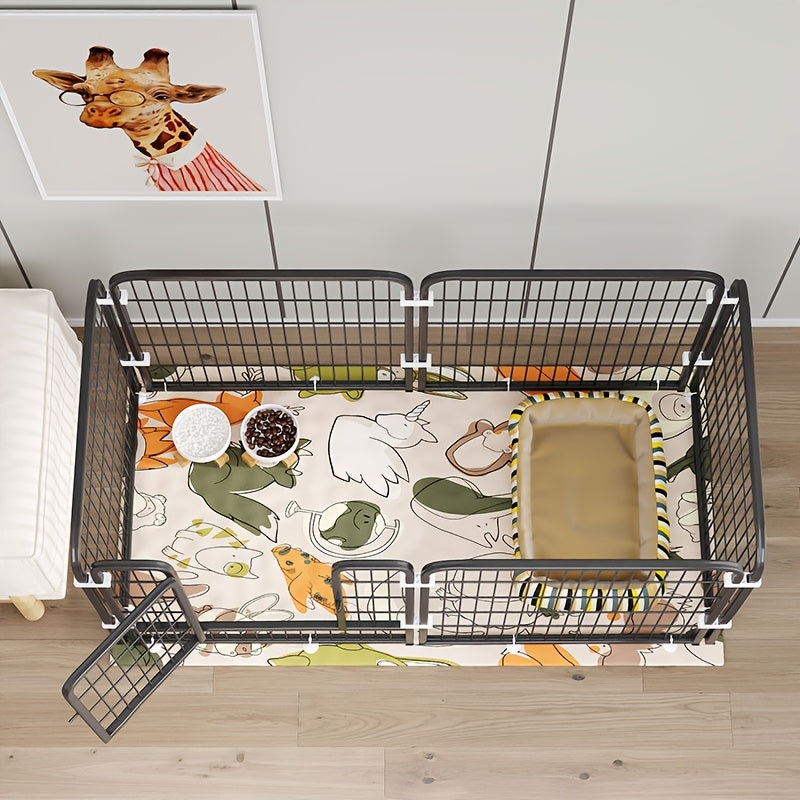 Sturdy Metal Playpen Sturdy Black Metal Freestanding Dog Playpen - Easy Assembly, 120x60x60cm Indoor Enclosure For Small To Medium Breeds - Ideal For Corgis, Teddy & Similar Dogs