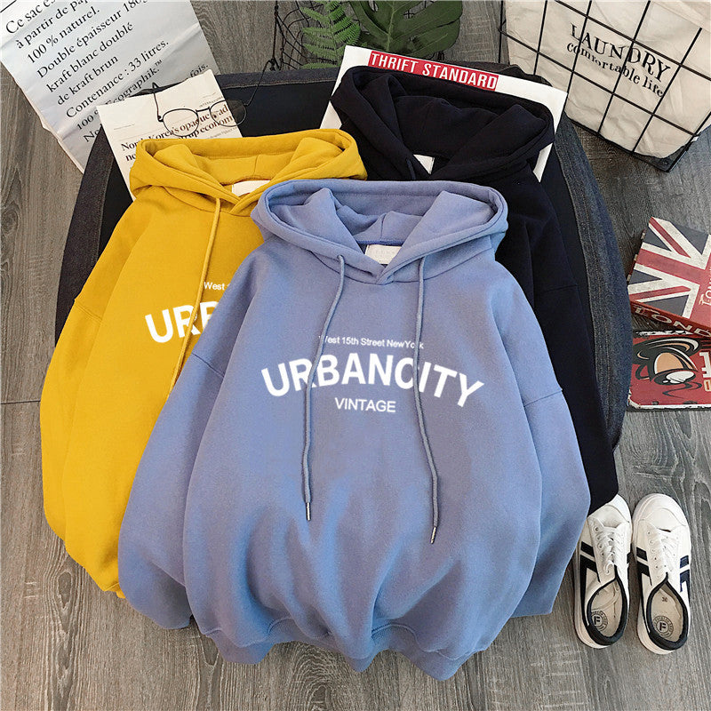 Casual Loose Long-Sleeve Hooded Sweatshirt