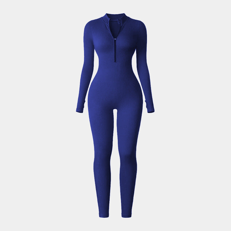 Seamless Ribbed Yoga Romper for Women