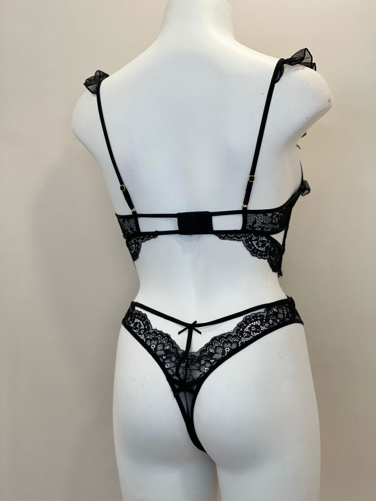 Lace Hollow Jumpsuit with Hidden Hook & Steel Ring