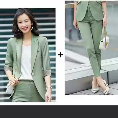 Chic Women's Two-Piece Professional Suit Set