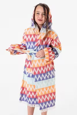 Children’s cotton hooded beach and bath robe