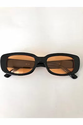 Chunky black and orange sunglasses with UV 400 protection