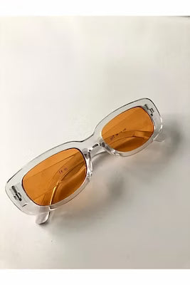 Transparent orange sunglasses with UV 400 protection