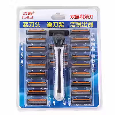 Close Shave with Double-Blade Comfort