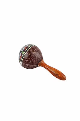 Coconut maracas measuring 24 cm for musical play