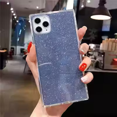 Compatible with , Square Glitter Transparent Tpu Soft Shell