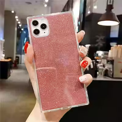 Compatible with , Square Glitter Transparent Tpu Soft Shell
