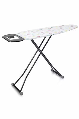 Adjustable height ironing board for home use