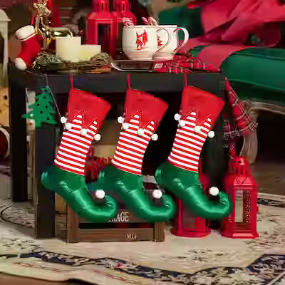 Cozy Elf Christmas Stocking Gift Socks
