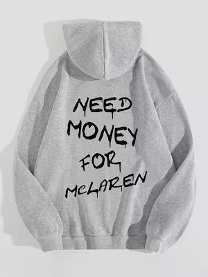 Cozy Letter Print One-Shoulder Pullover Sweatshirt - image 2
