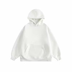 Cozy Solid Color Couple's Casual Pullover Hoodie