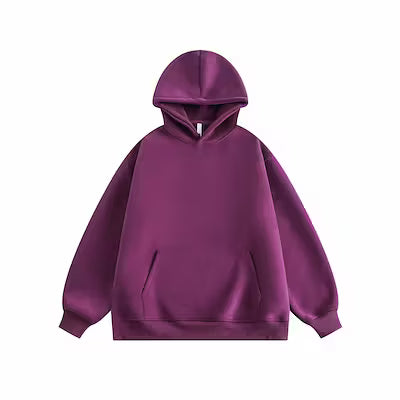 Cozy Solid Color Couple's Casual Pullover Hoodie - image 11