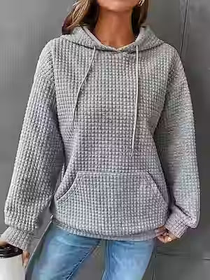 Cozy Solid Color Long-Sleeve Casual Pullover Sweater - image 2