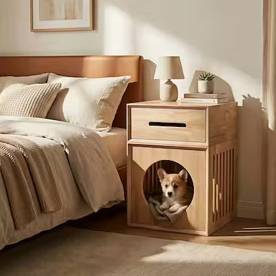 Cozy Wood Cat Bed