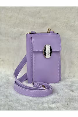 Crossbody Phone Bag – 20 × 12 cm, Triple Compartment, Stainless‑Steel Zipper