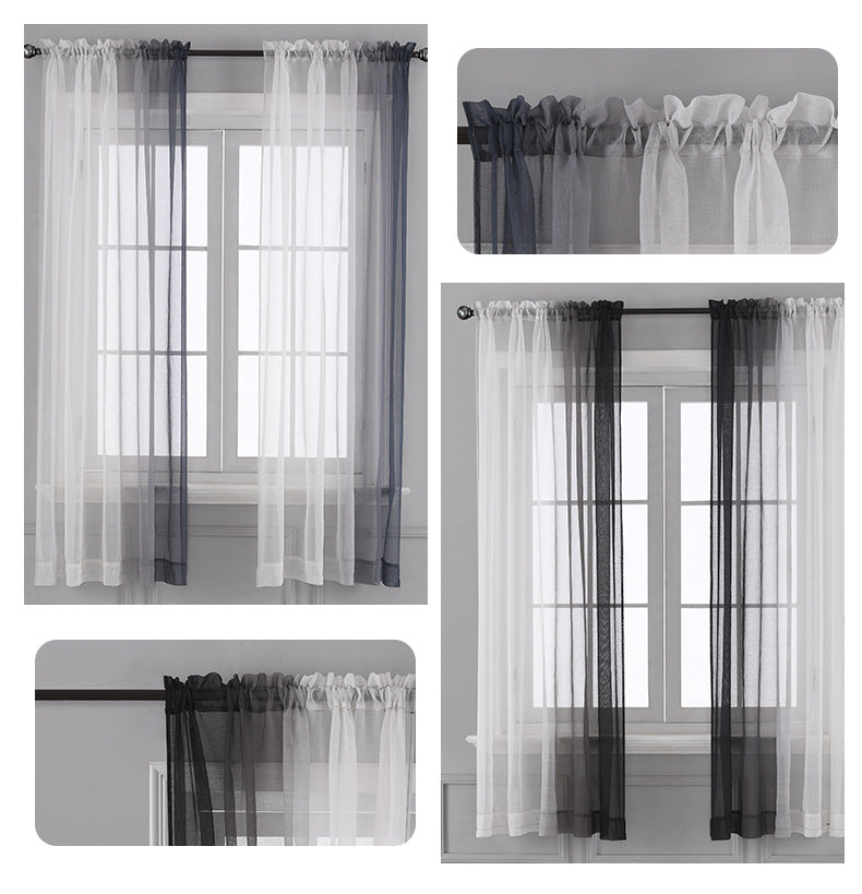 Left and Right Gradient Color Curtain Window Screen Finished Product