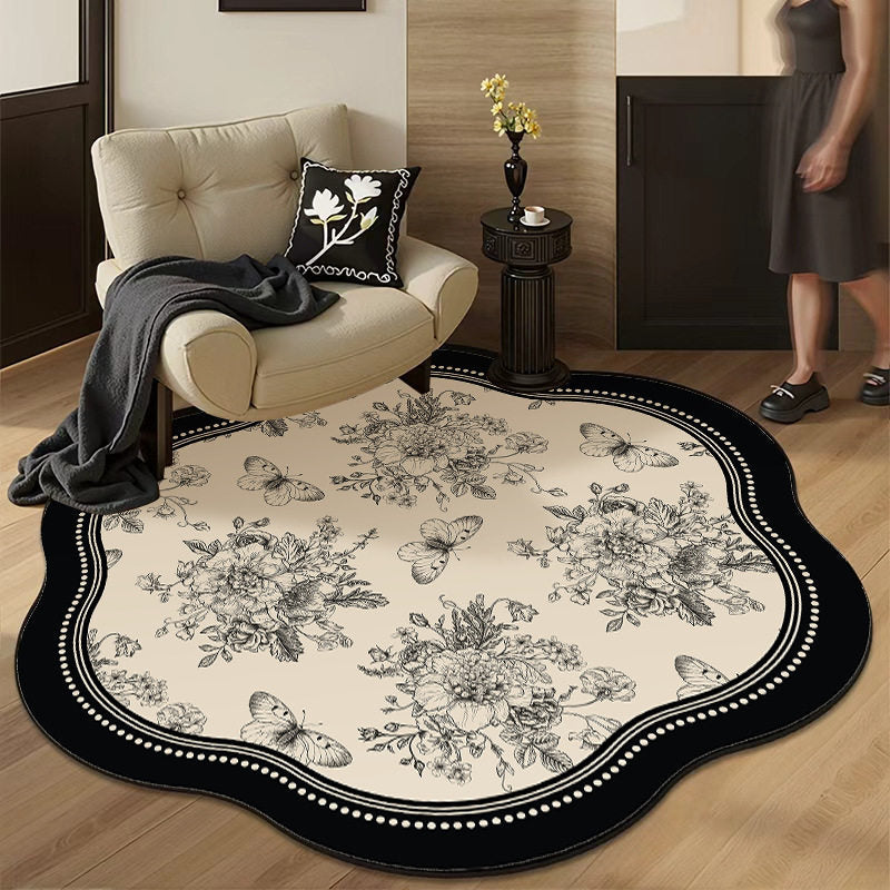 Retro-style Living Room Rug Slip-resistant Mat for Beanbag Chairs
