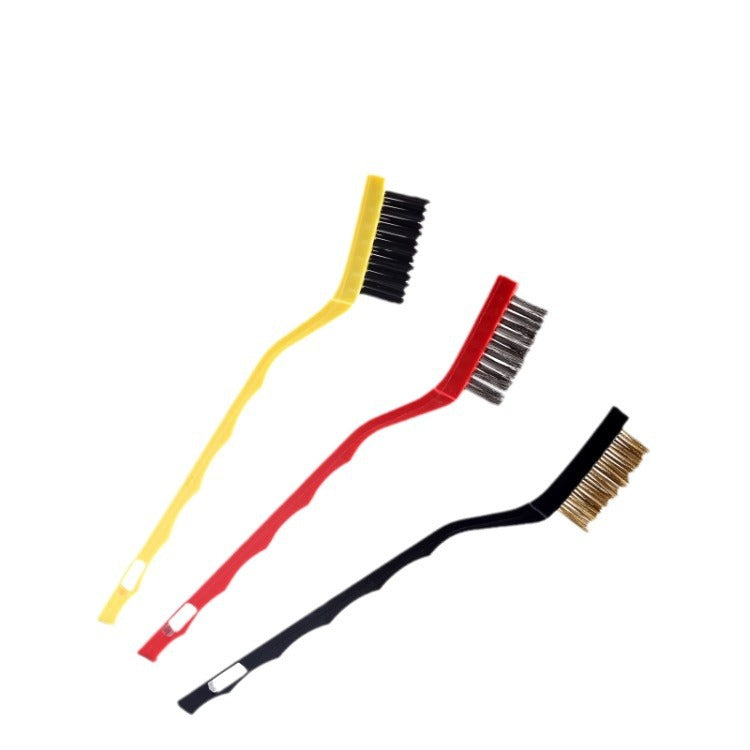 Gas Stove Brush-copper Wire +pp Hair-17 * 2.5cm-yellow + Red + Black-3 Pieces