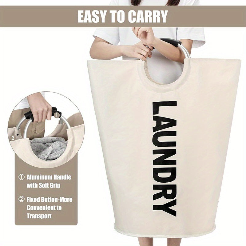 Large Laundry Basket with Foldable Laundry Bag, Independent High Hanger, Foldable Laundry Box, High Quality Laundry Basket, Of High Quality. The Handle Ring Adopts A Half Ring Design And The...
