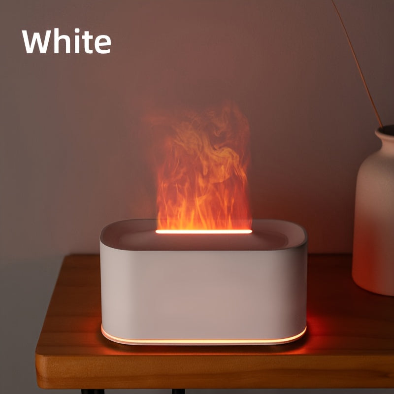 [Flame Design Aromatic Diffuser] USB Powered Flame Design Aromatic Diffuser,Flame Design Humidifier, Environment Light Flame Light Essential Oil Diffuser, Night Light, Suitable for Home Bedrooms And…