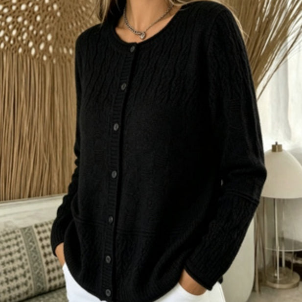 Women's Long-sleeved Fashionable Knitted Sweater