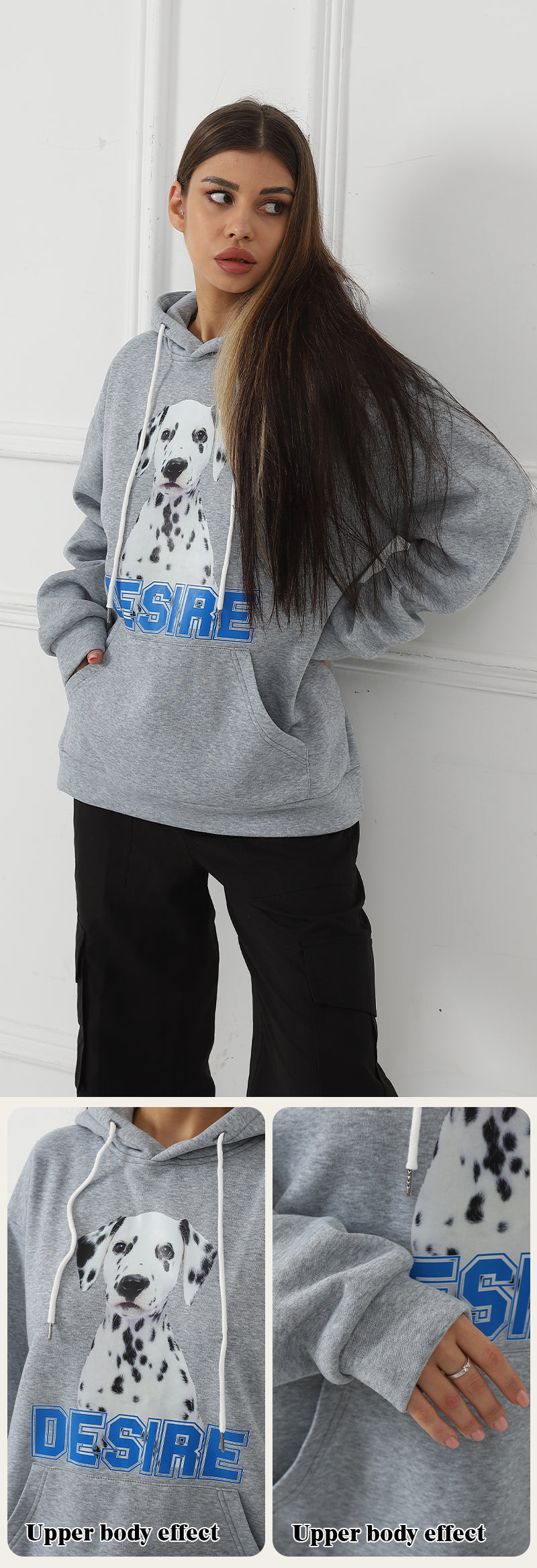 Chic Printed Long Sleeve Casual Sweatshirt for Women