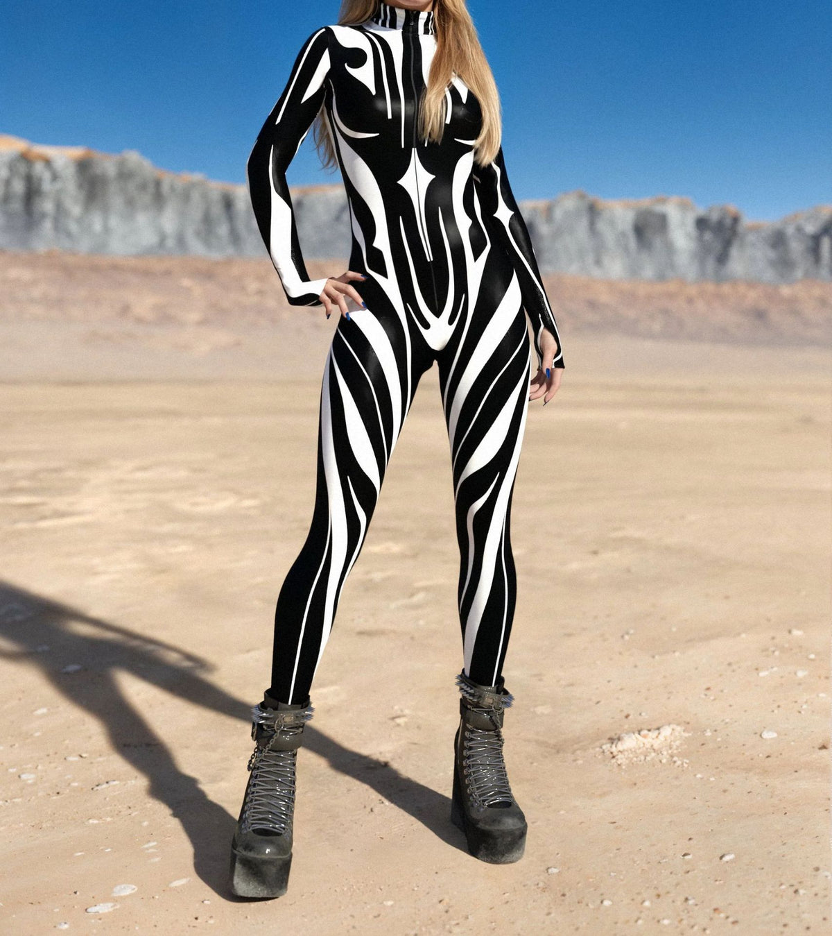 Halloween 3D Digital Print Cosplay Romper & Tights