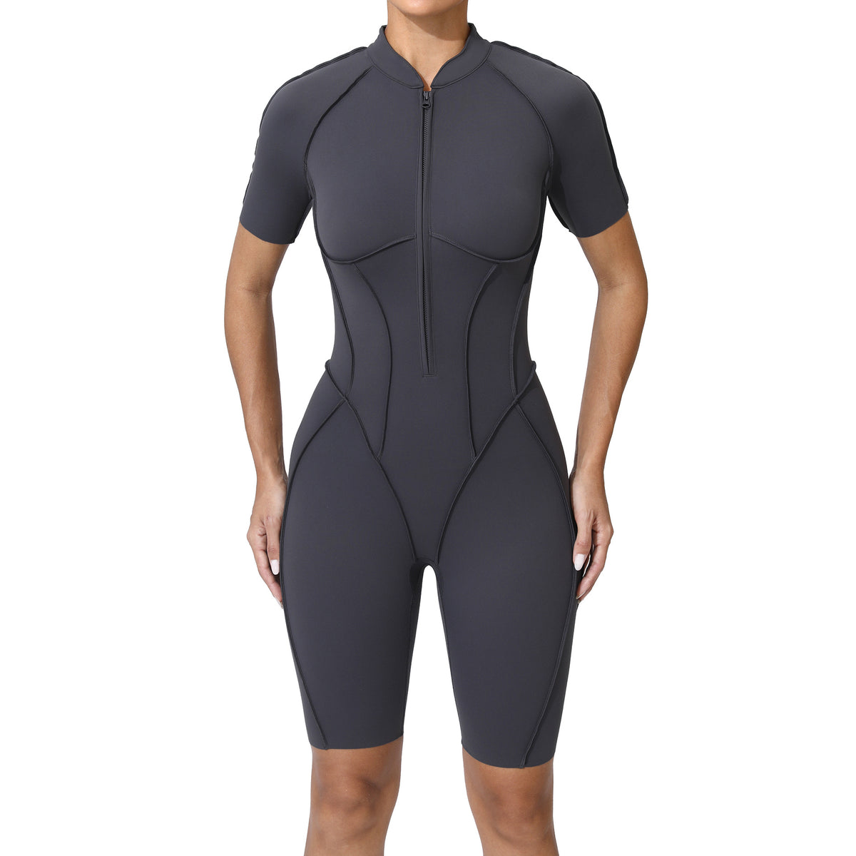 Seamless Fitness Bodycon Jumpsuit for Workout & Yoga
