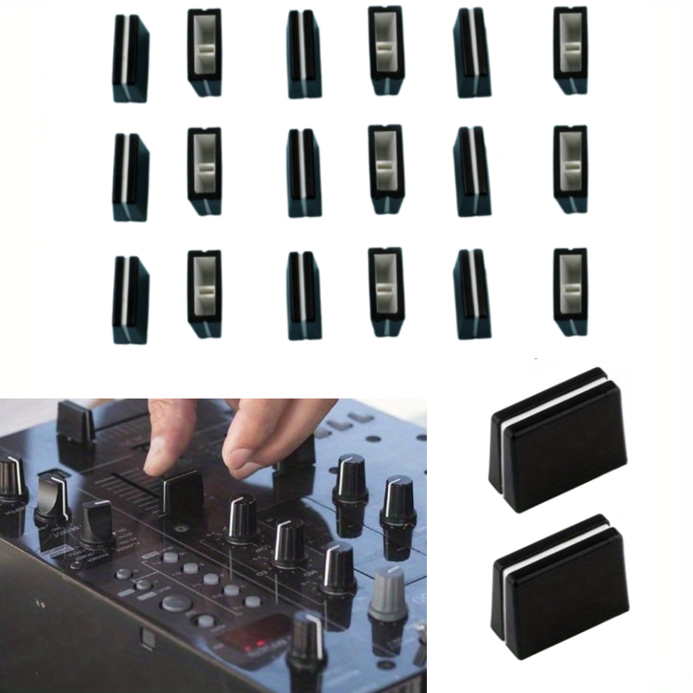 Set of 20 Black DJ Fader Sliders – 20 × 9 × 15 mm