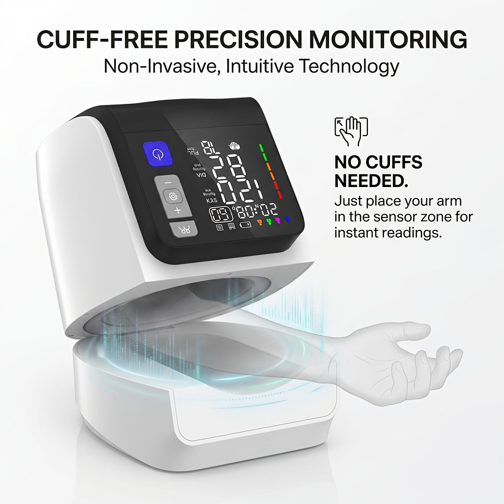 3-in-1 Upper Arm Blood Pressure Monitor with Large Display and Multi-User Memory