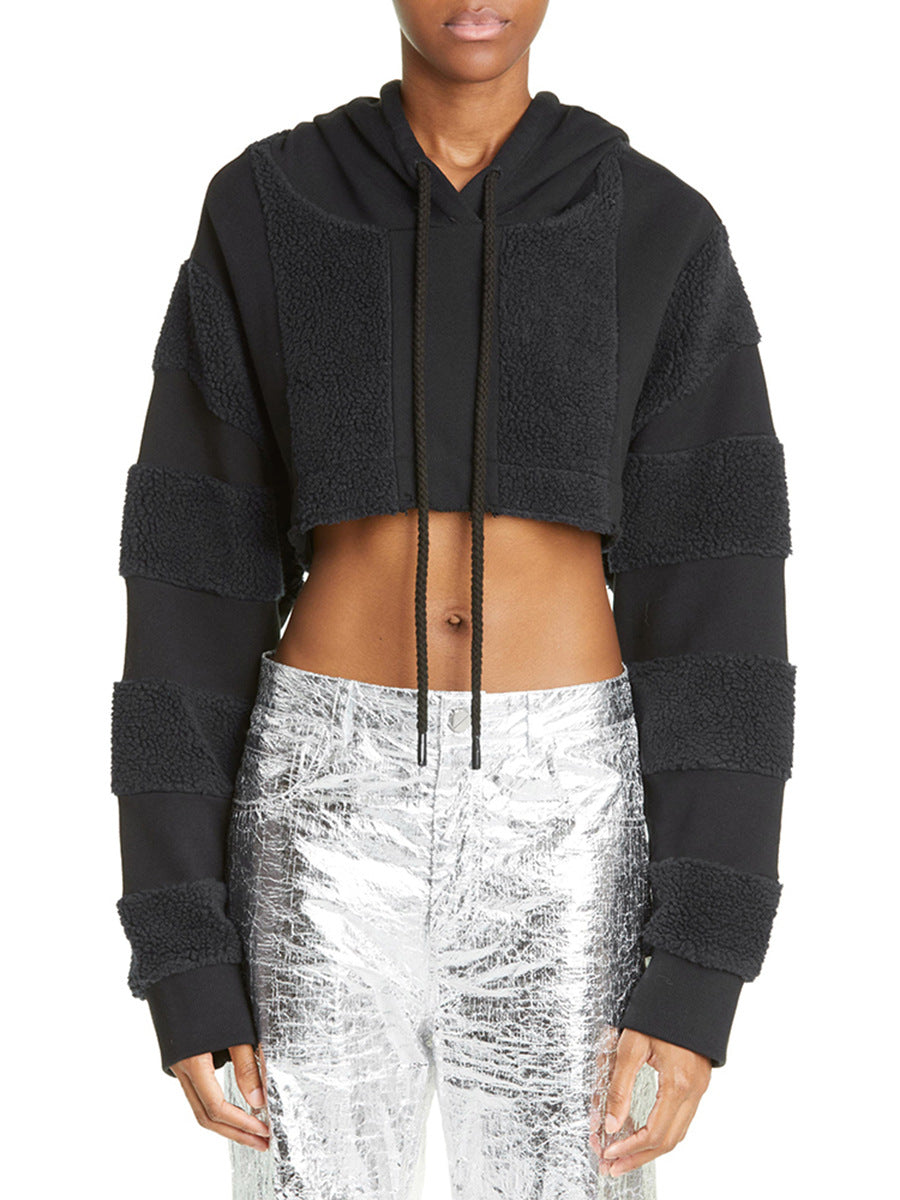 Cozy Lamb Wool Contrast Stitching Casual Sweater